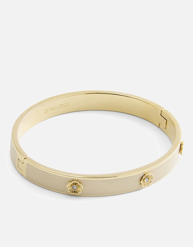 Tearose Gold-Tone Hinged Bangle