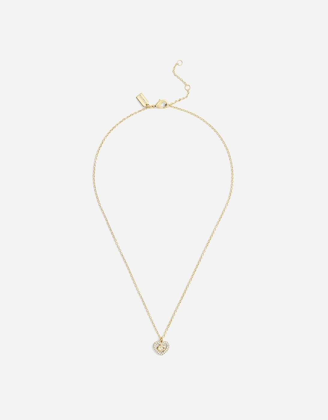 Signature C Pavé Gold-Toned Heart Pendant Necklace, 2 of 1