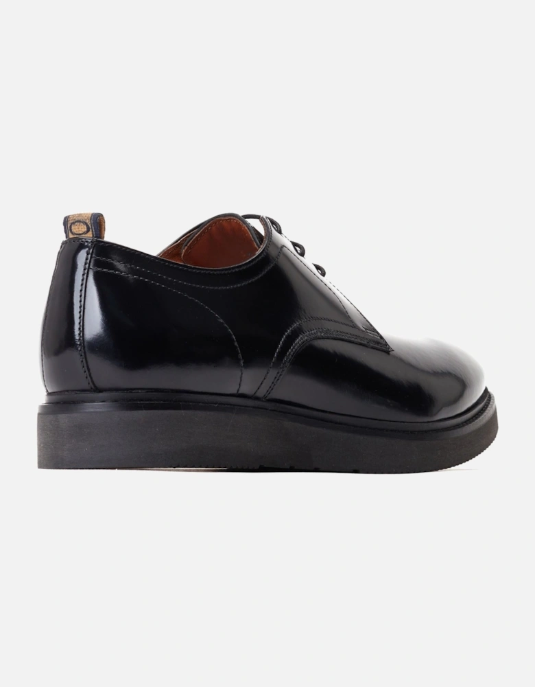 London Roly Leather Men's Black Oxford Shoes