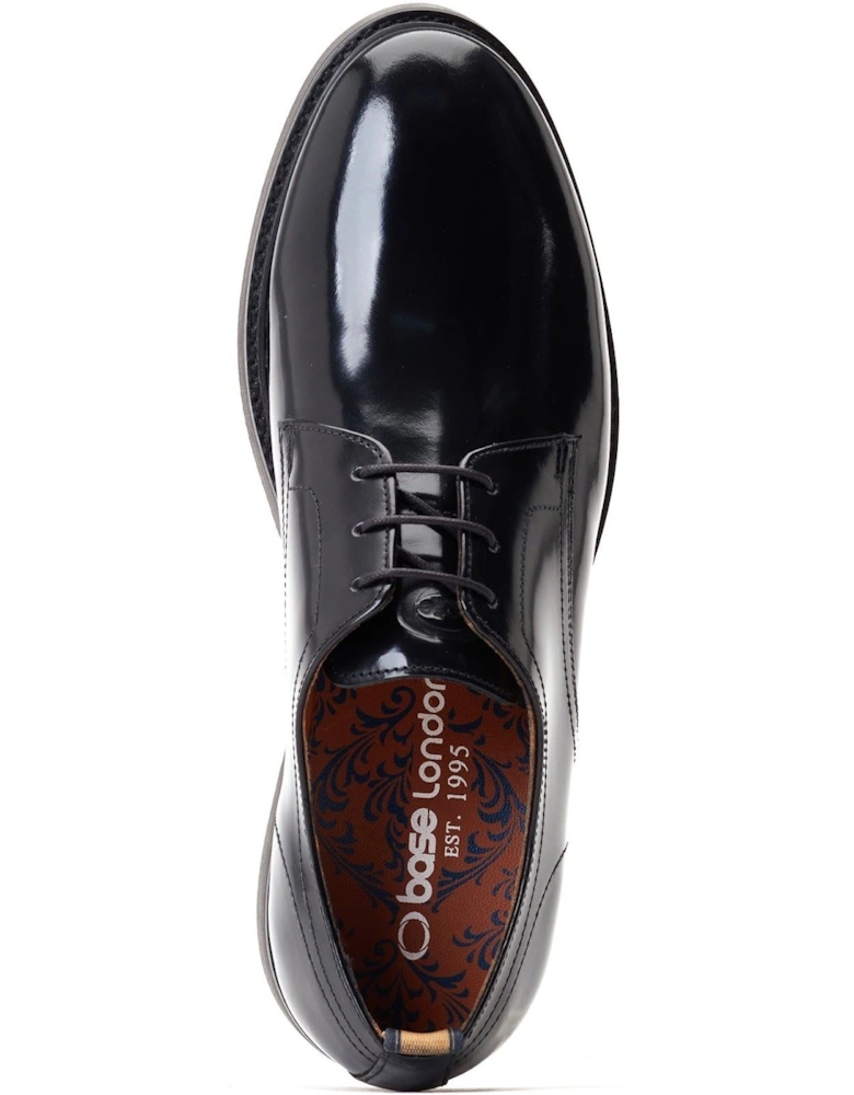 London Roly Leather Men's Black Oxford Shoes