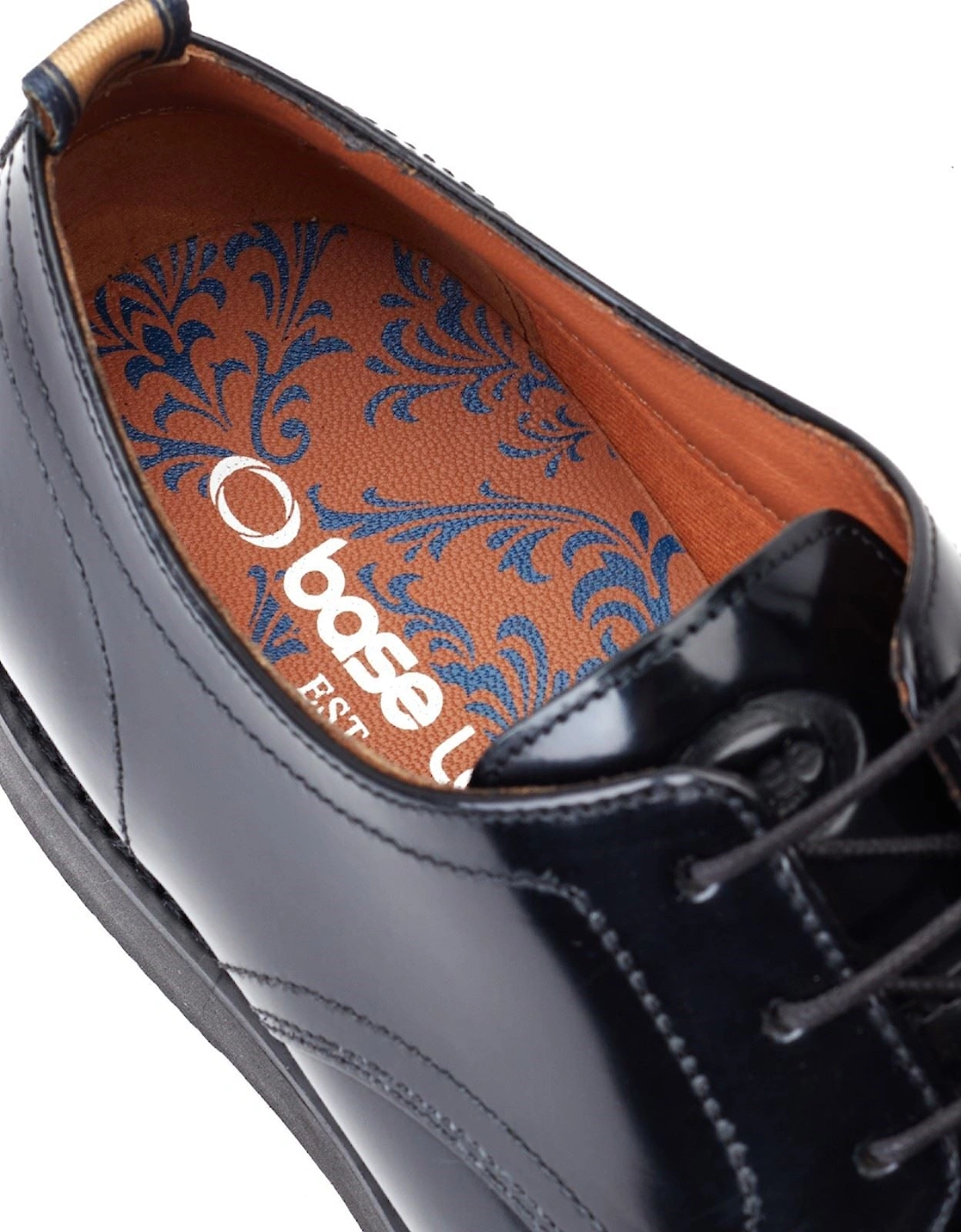 London Roly Leather Men's Black Oxford Shoes