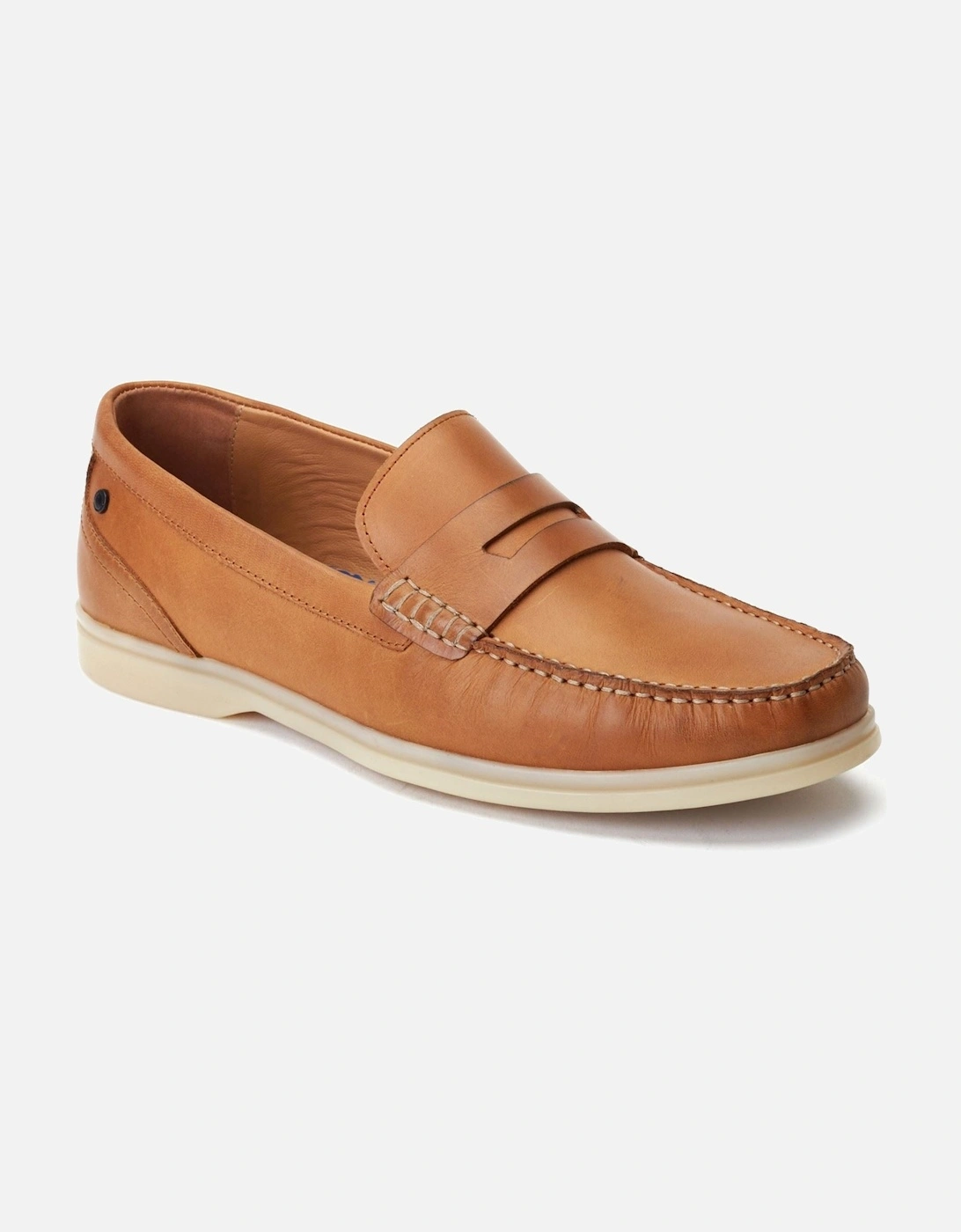 London Marlin Leather Men's Burnt Tan Loafers, 4 of 3