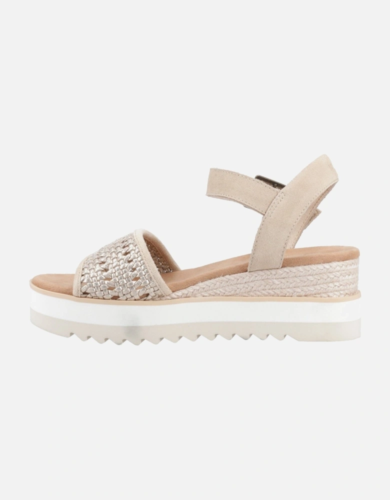 Diana Leather Women's Champagne Sandals