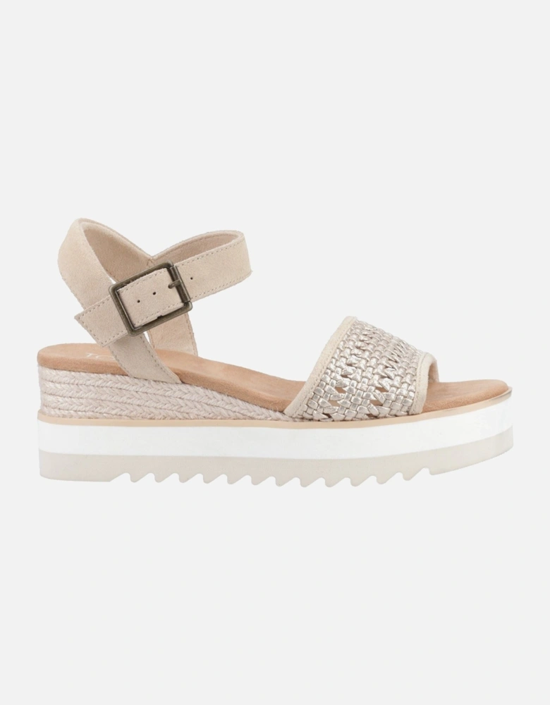 Diana Leather Women's Champagne Sandals