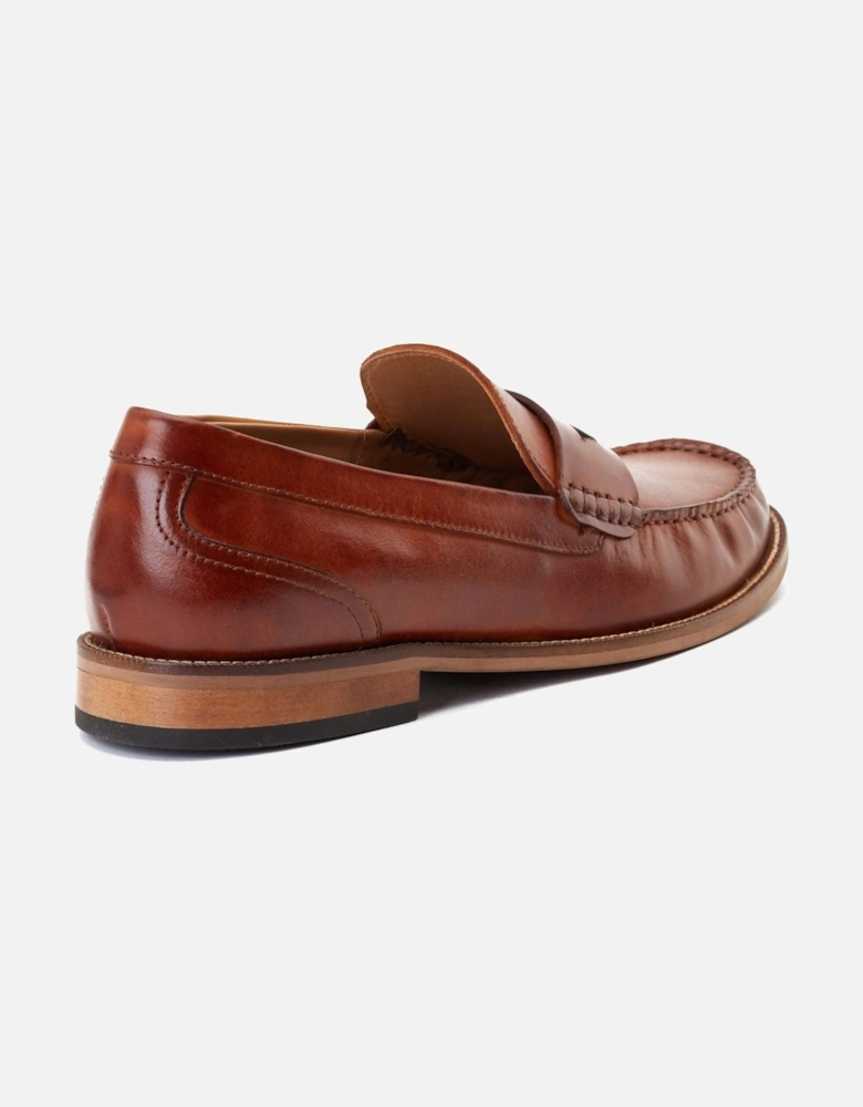 London Garfield Leather Men's Burnt Tan Loafers