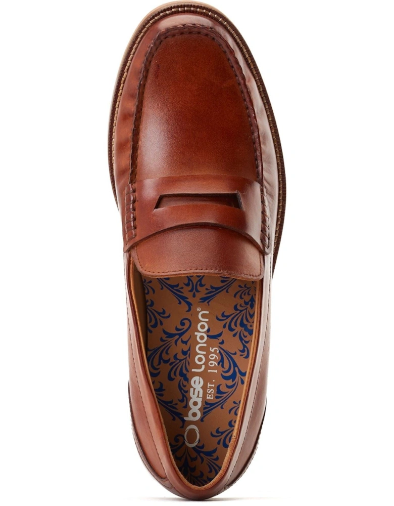 London Garfield Leather Men's Burnt Tan Loafers