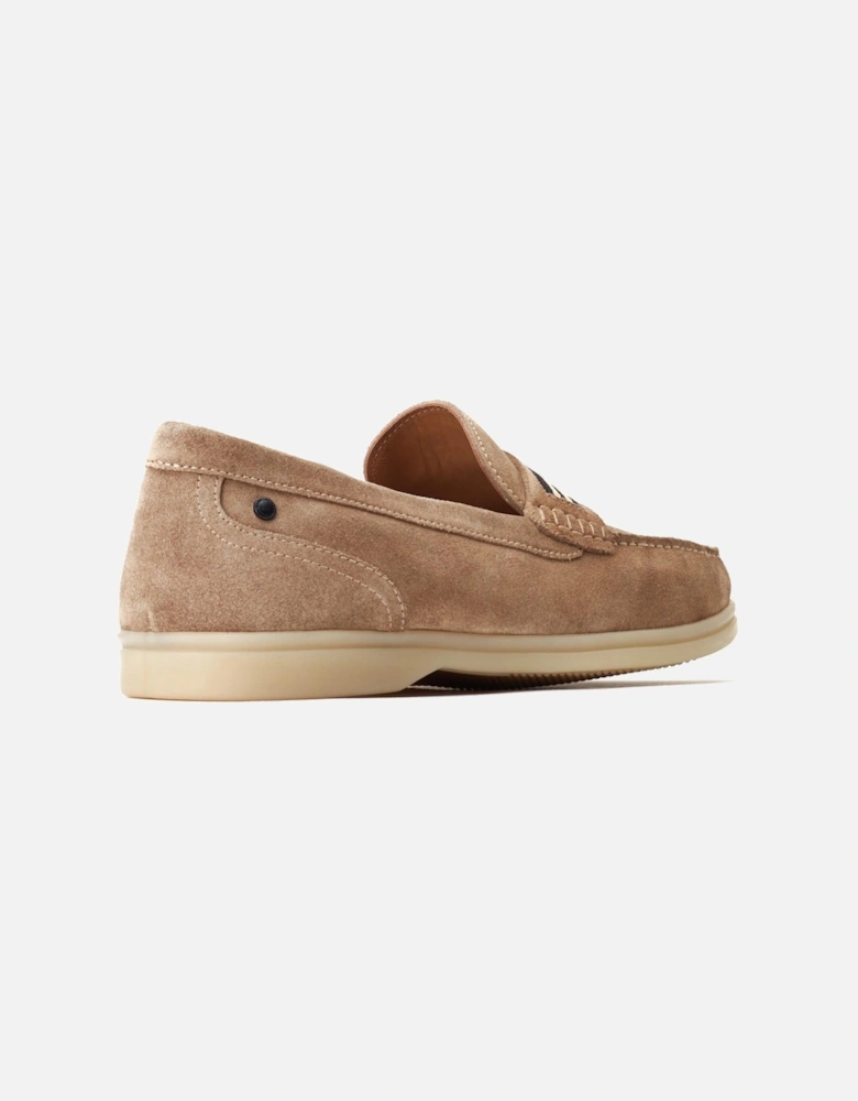 London Drum Leather Men's Sand Loafers