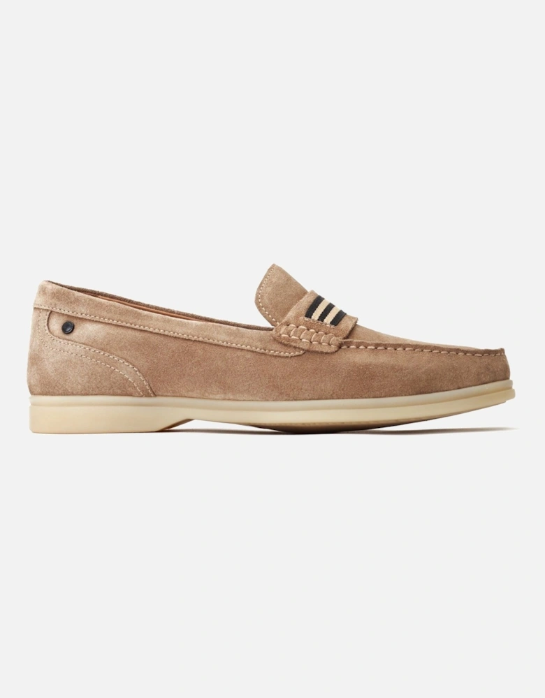 London Drum Leather Men's Sand Loafers