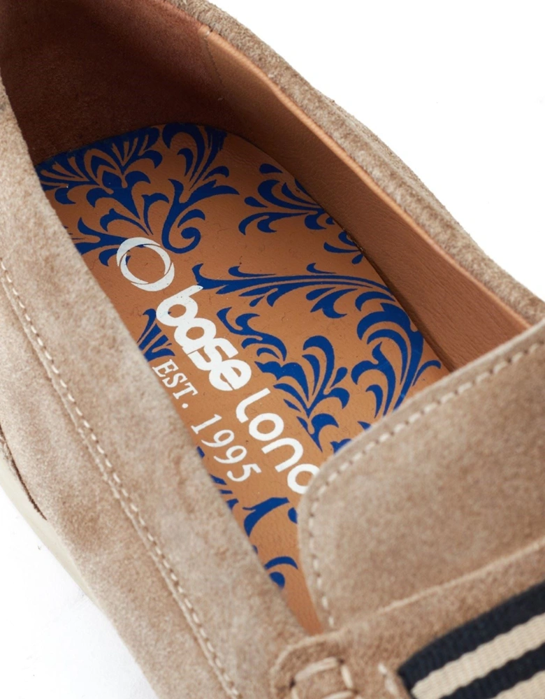 London Drum Leather Men's Sand Loafers