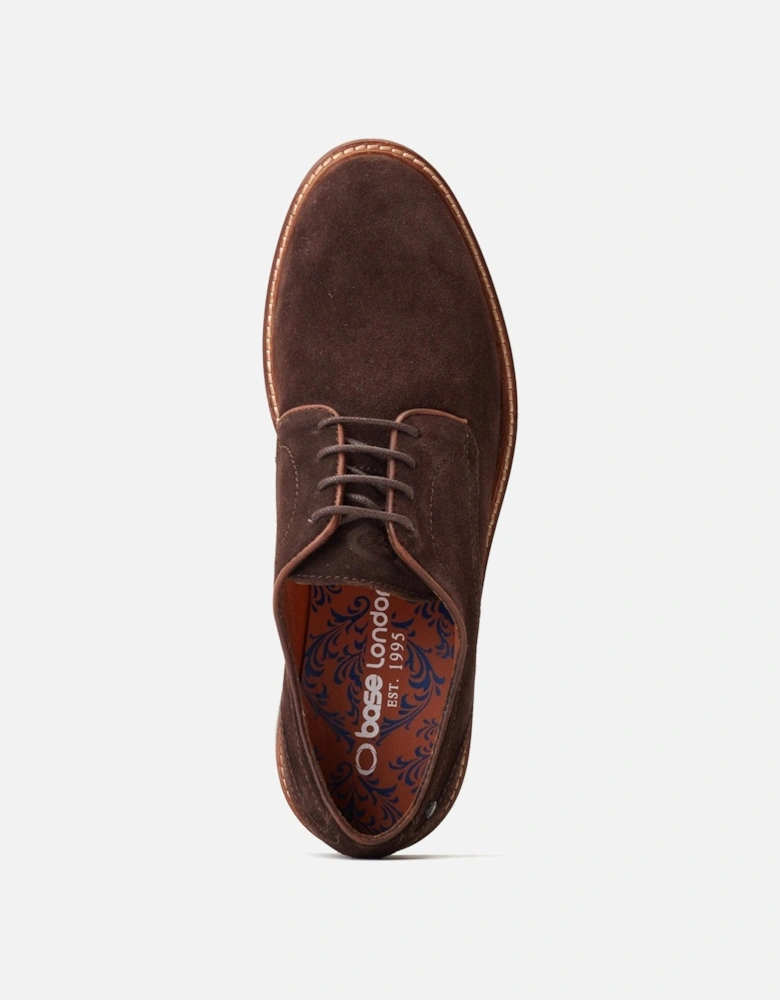 London Mawley Leather Men's Burnt Brown Oxford Shoes