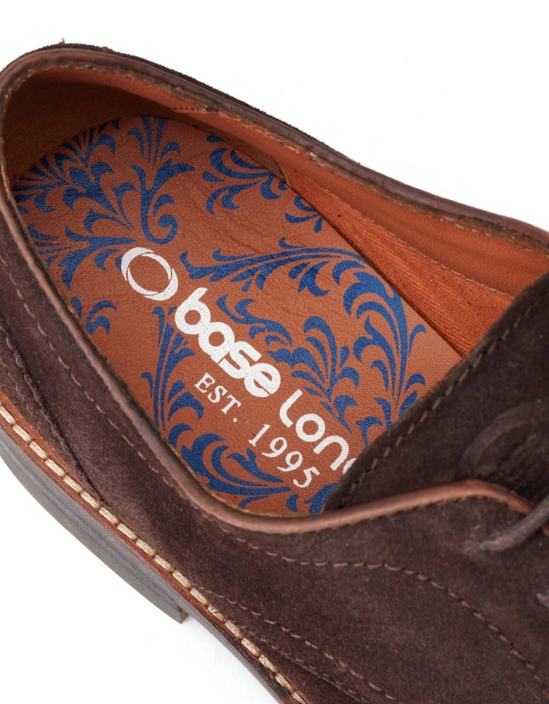 London Mawley Leather Men's Burnt Brown Oxford Shoes