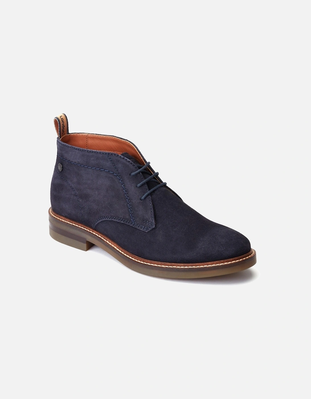 London Knebworth Leather Men's Navy Boots, 7 of 6