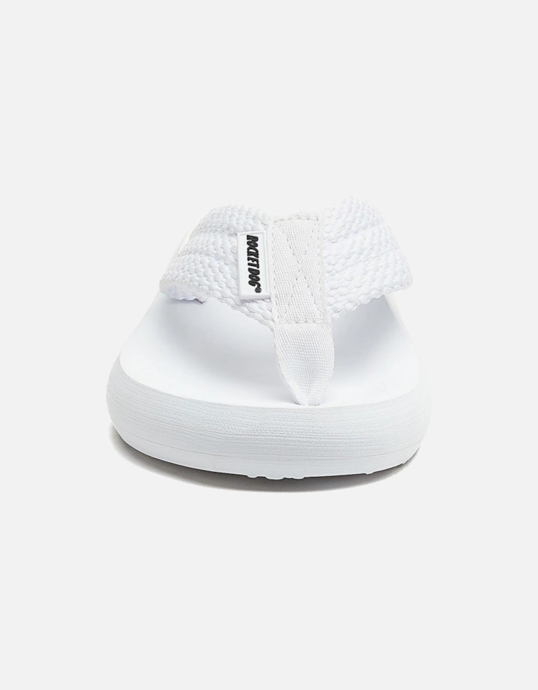 Sunset Webbing Cotton Women's White Sandals