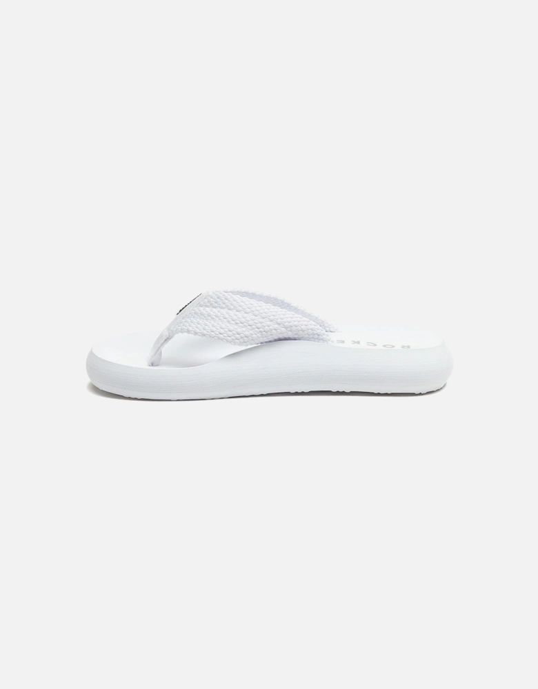 Sunset Webbing Cotton Women's White Sandals
