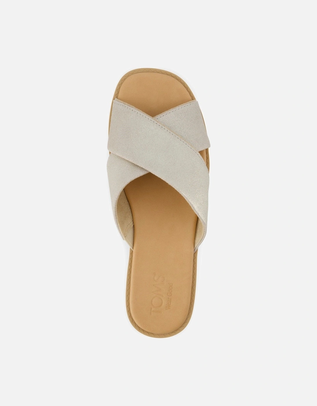 Mae Crossover Leather Women's Champagne Sandals