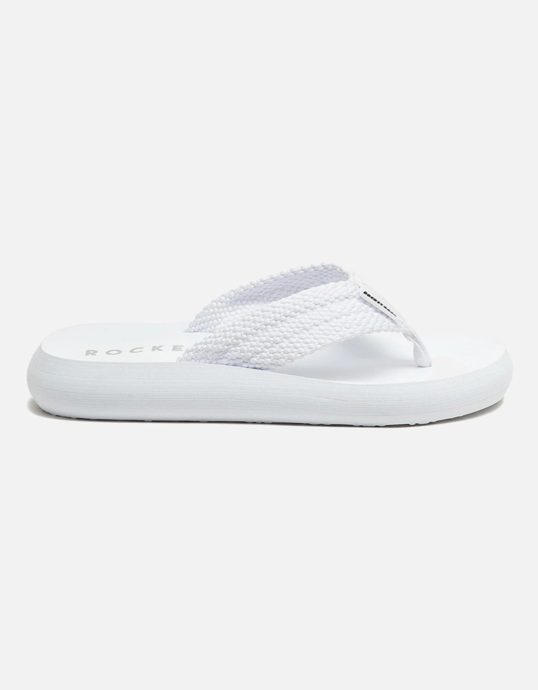 Sunset Webbing Cotton Women's White Sandals