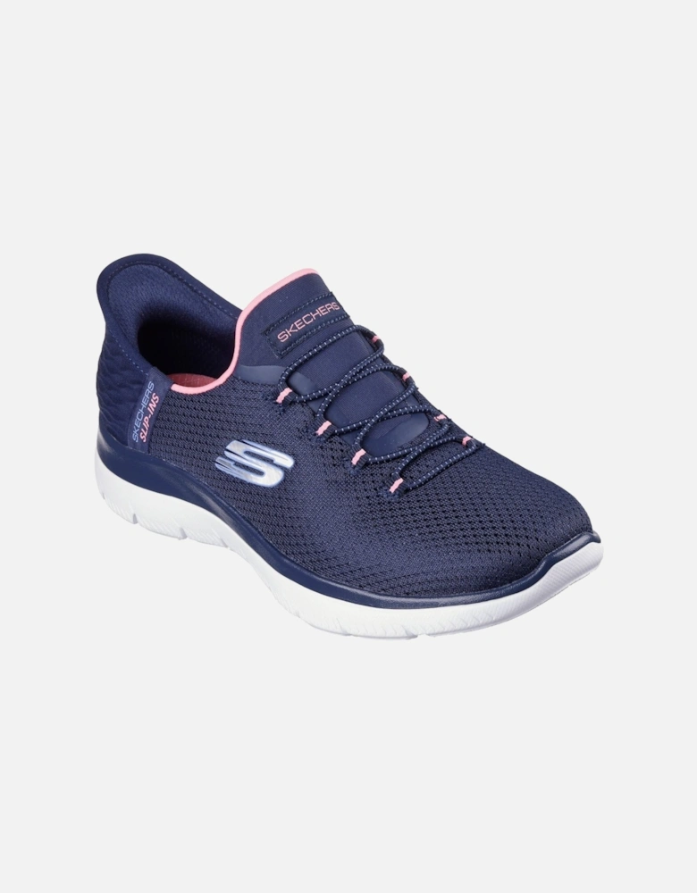 Summits Diamond Dream Textile Women's Navy/Pink Trainers