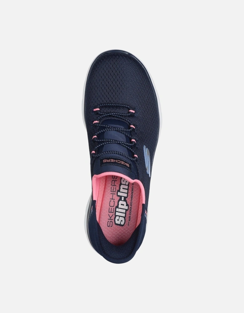 Summits Diamond Dream Textile Women's Navy/Pink Trainers