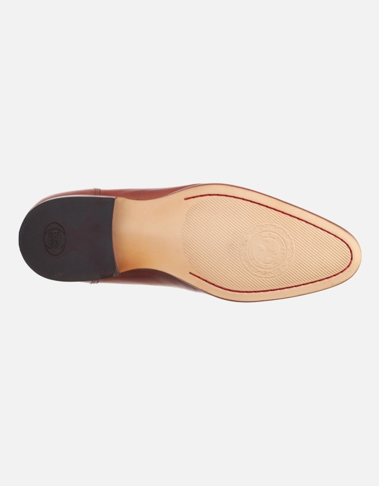 London Bruno Leather Men's Burnt Tan Loafers