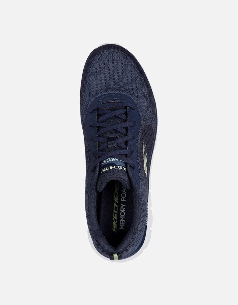 Track Glendor Polyester Men's Navy/Lime Trainers