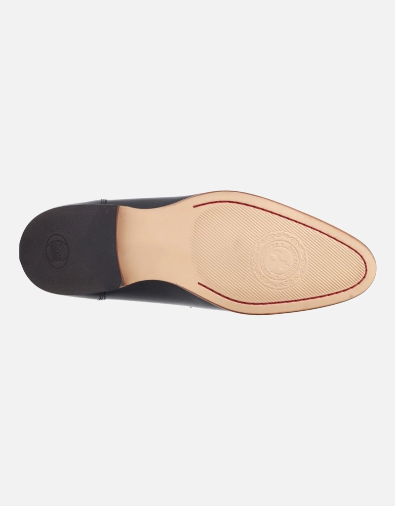 London Russo Leather Men's Black Loafers