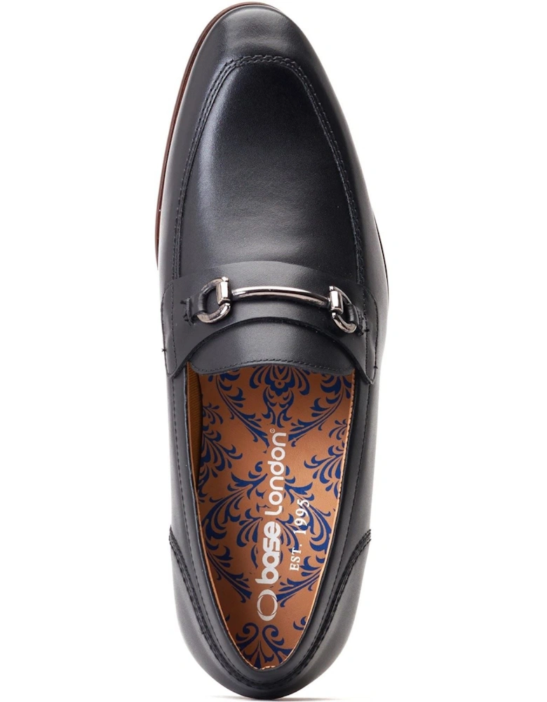 London Russo Leather Men's Black Loafers
