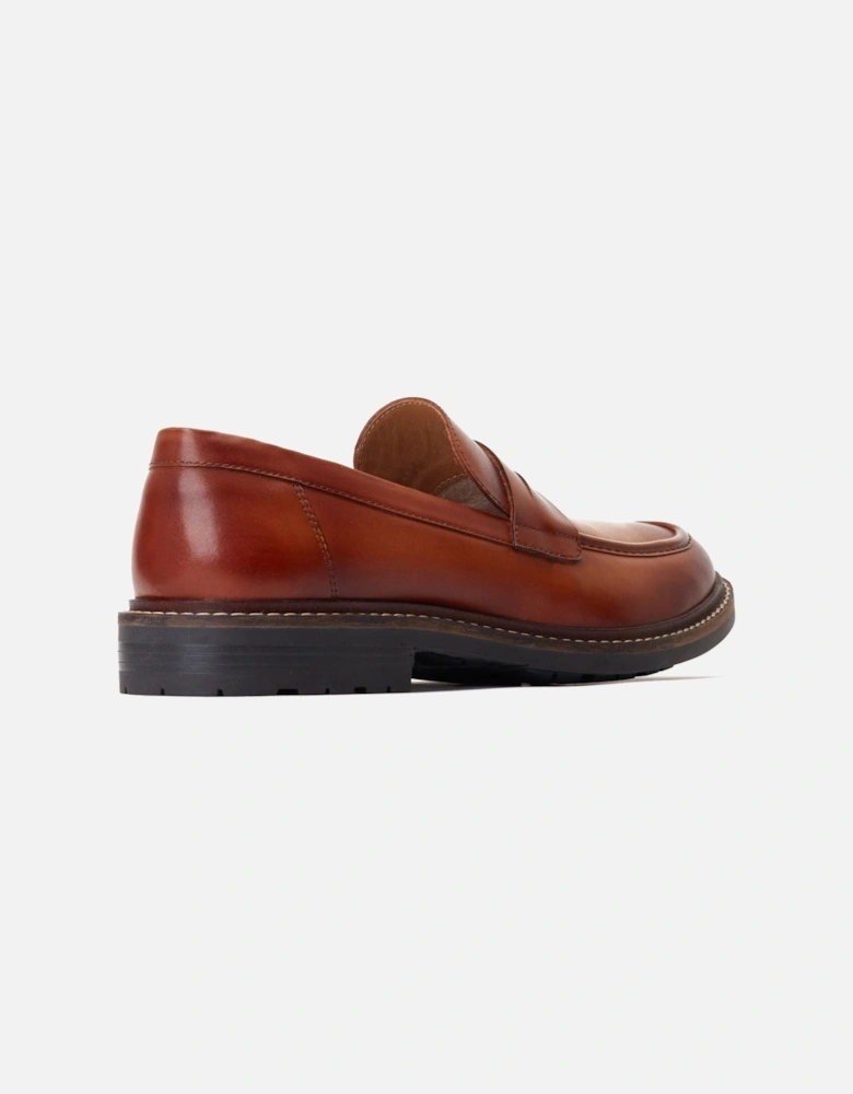 London Ivey Leather Men's Burnt Tan Loafers