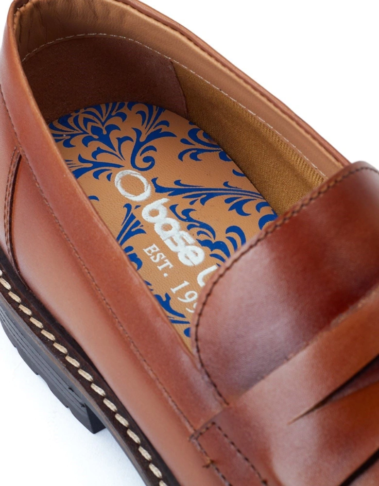 London Ivey Leather Men's Burnt Tan Loafers