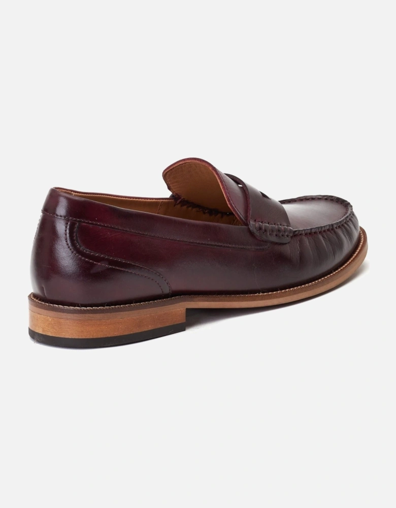 London Garfield Leather Men's Bordo Loafers
