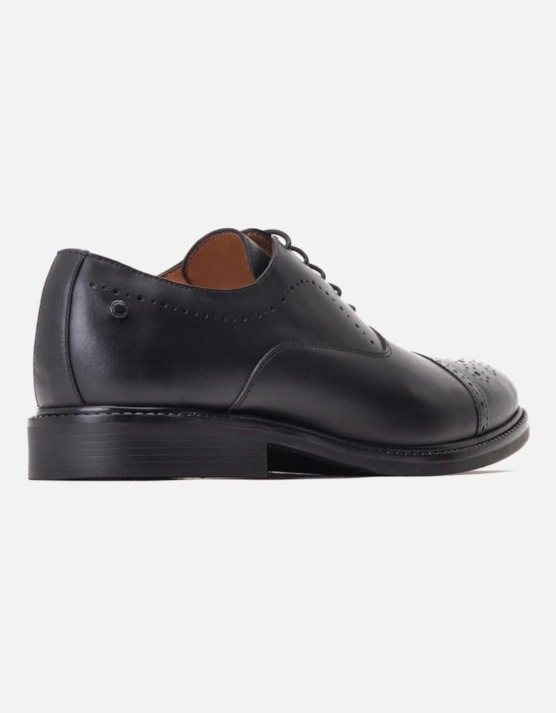 London Corbin Leather Men's Black Oxford Shoes