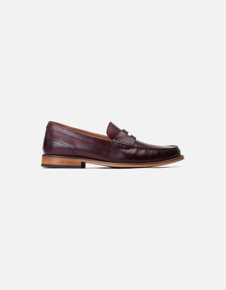 London Garfield Leather Men's Bordo Loafers