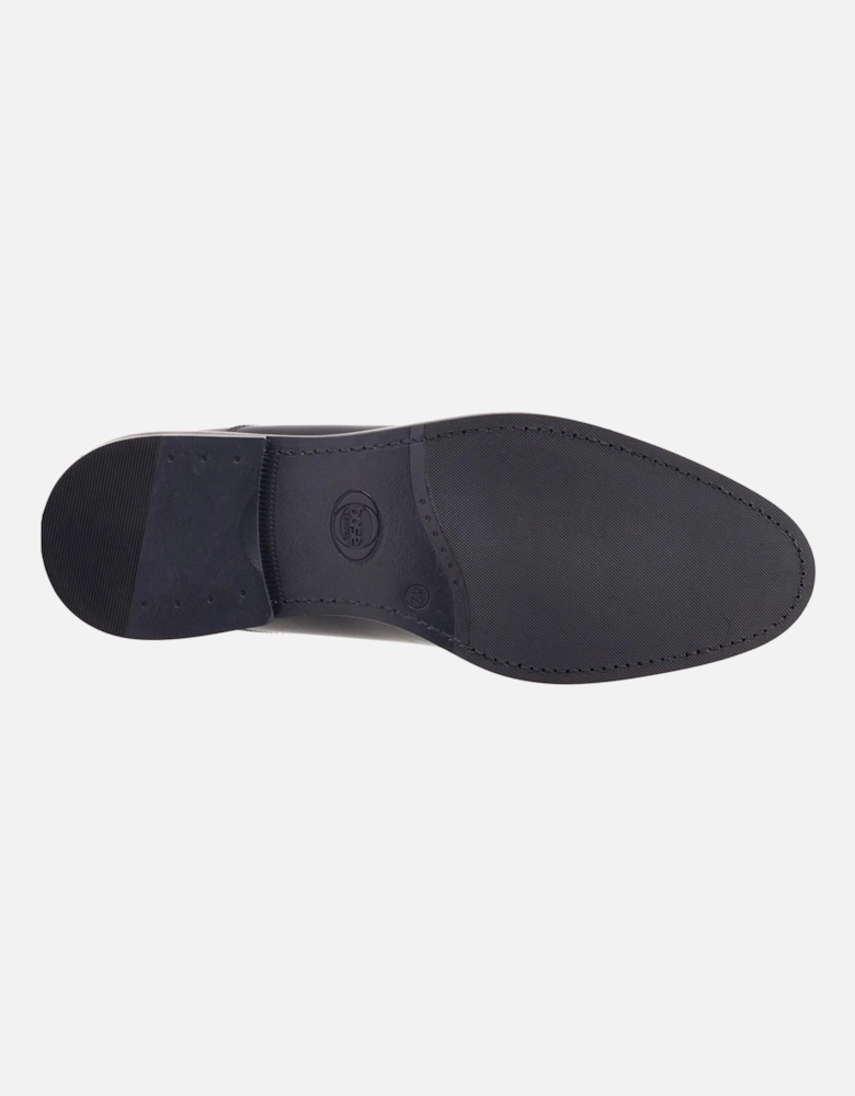 London Corbin Leather Men's Black Oxford Shoes