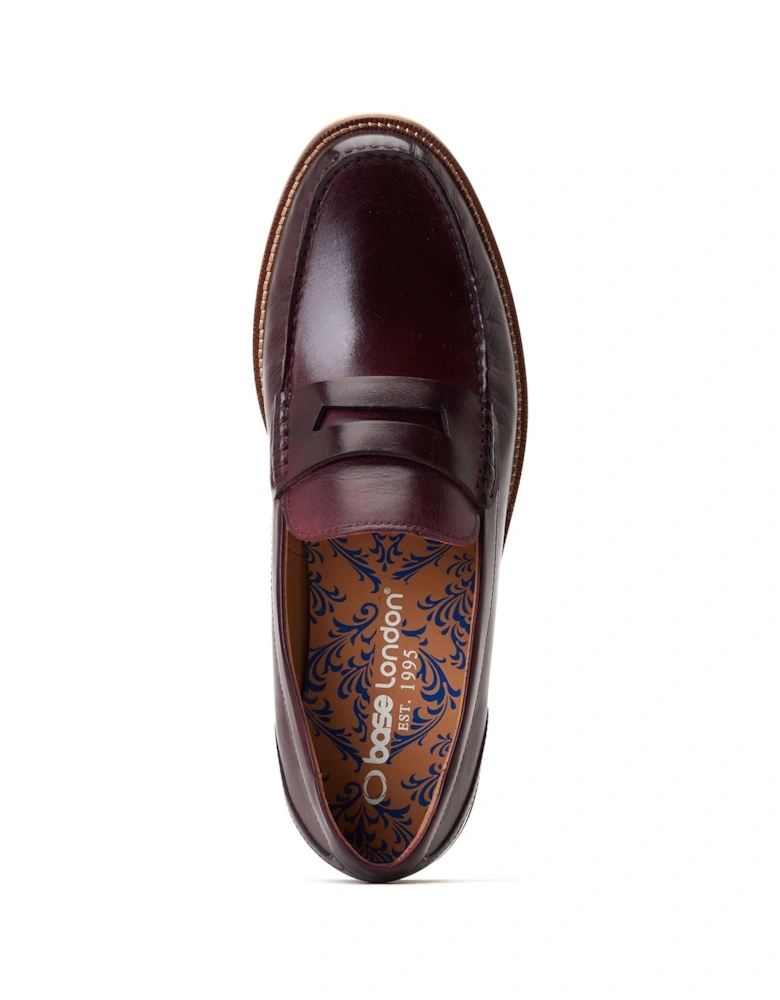 London Garfield Leather Men's Bordo Loafers