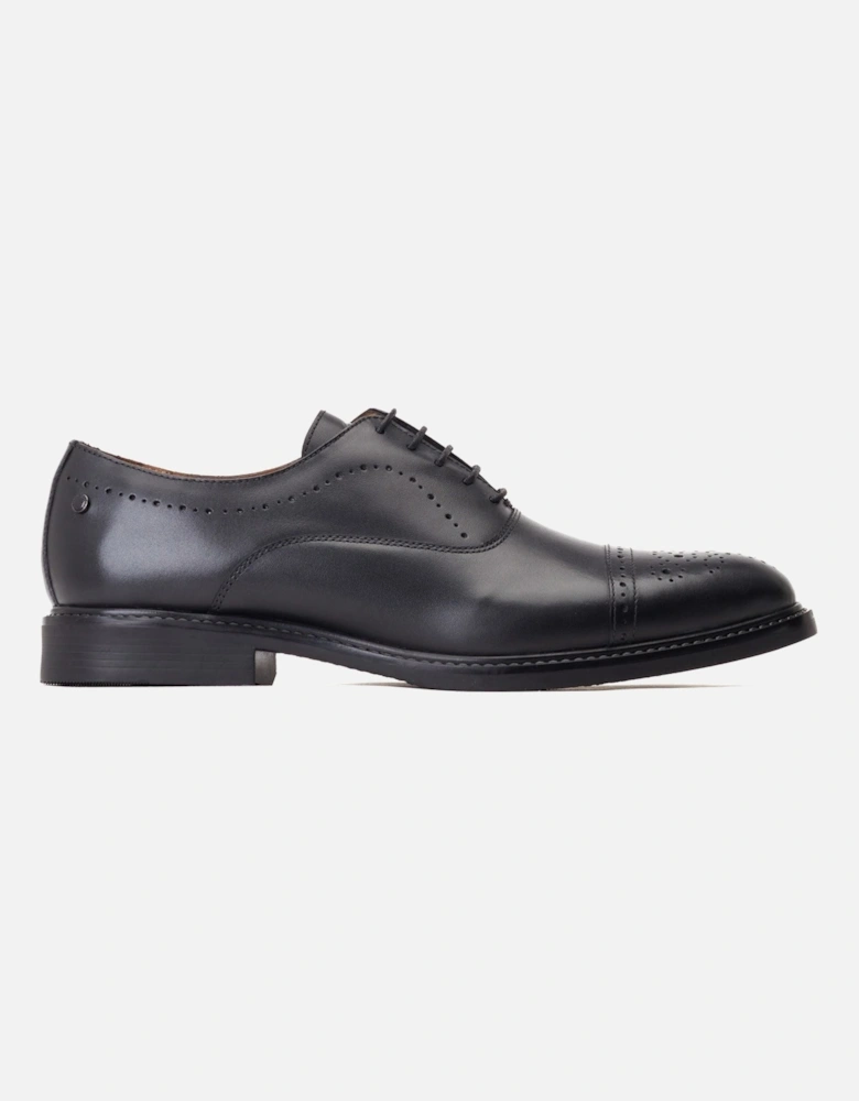 London Corbin Leather Men's Black Oxford Shoes