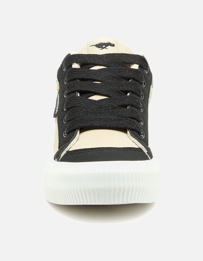 Cheery Blocked Cotton Women's Black/Natural Trainers