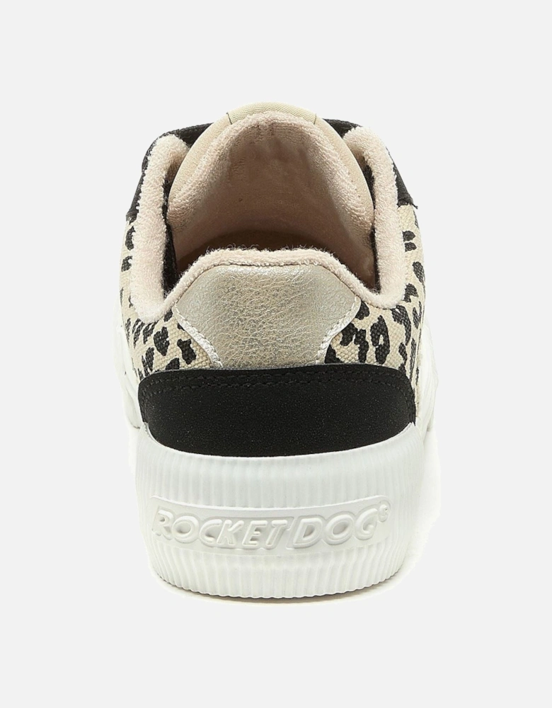 Cheery Blocked Cotton Women's Black/Natural Trainers