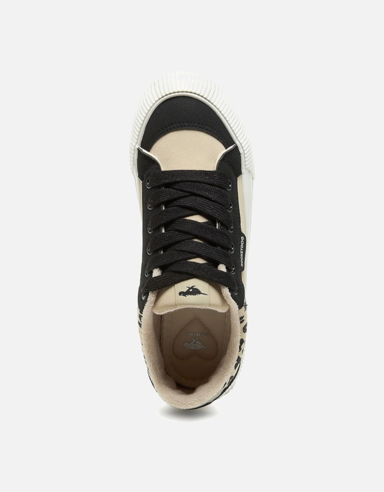Cheery Blocked Cotton Women's Black/Natural Trainers