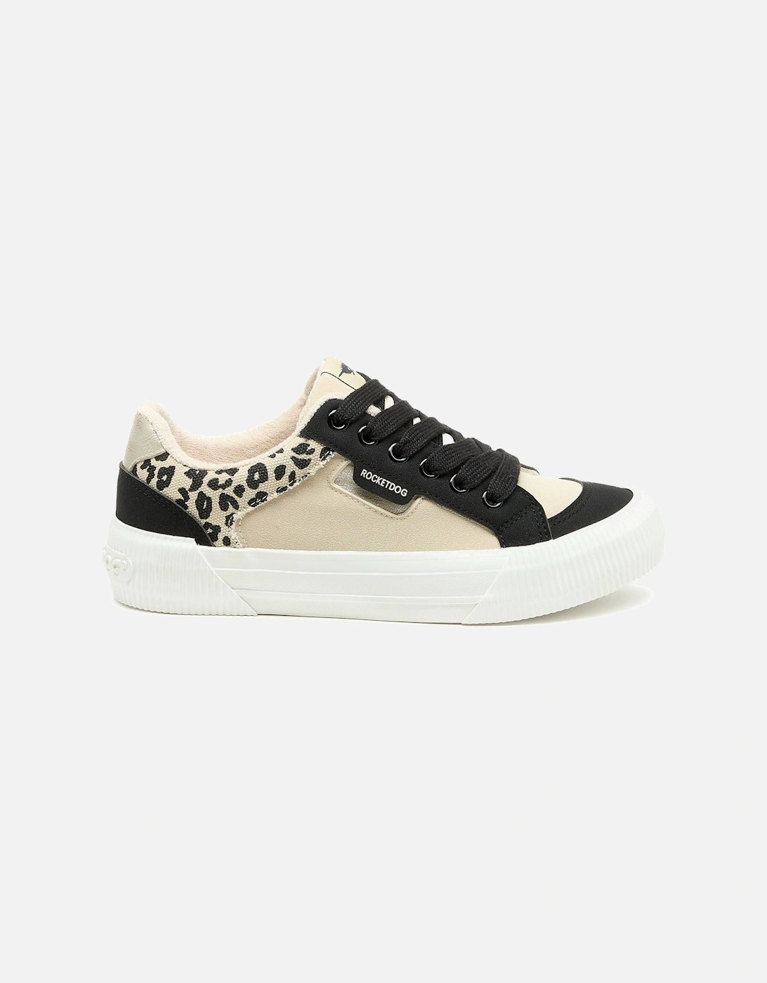 Cheery Blocked Cotton Women's Black/Natural Trainers