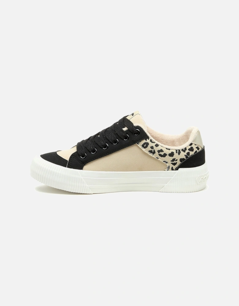 Cheery Blocked Cotton Women's Black/Natural Trainers