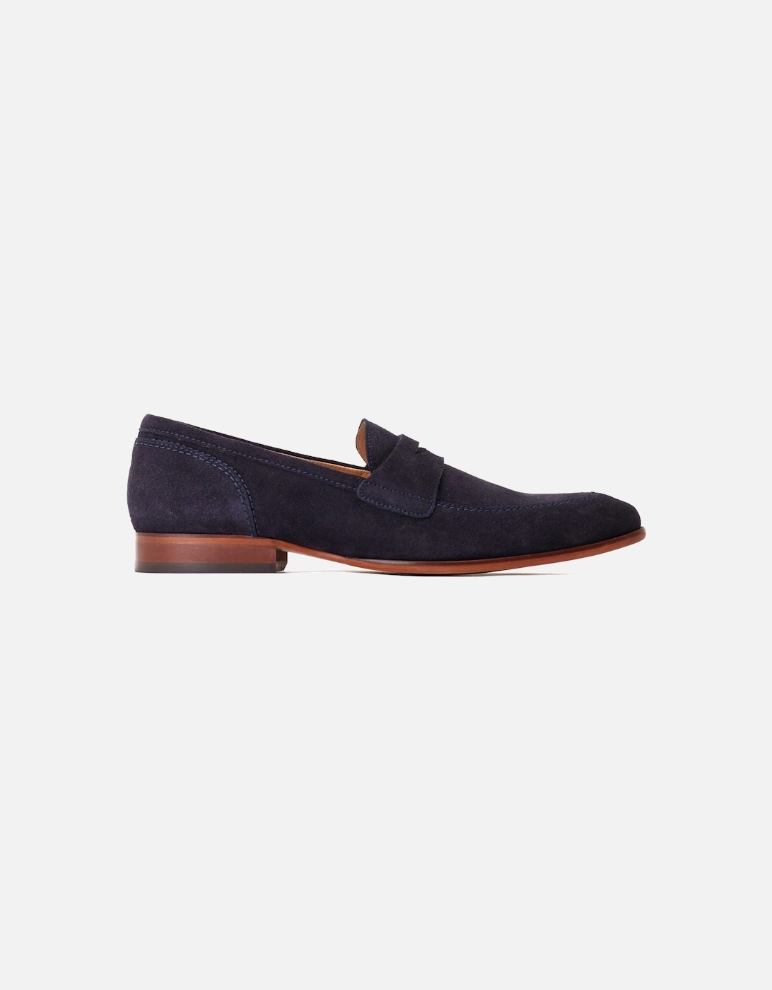 London Bruno Leather Men's Navy Loafers
