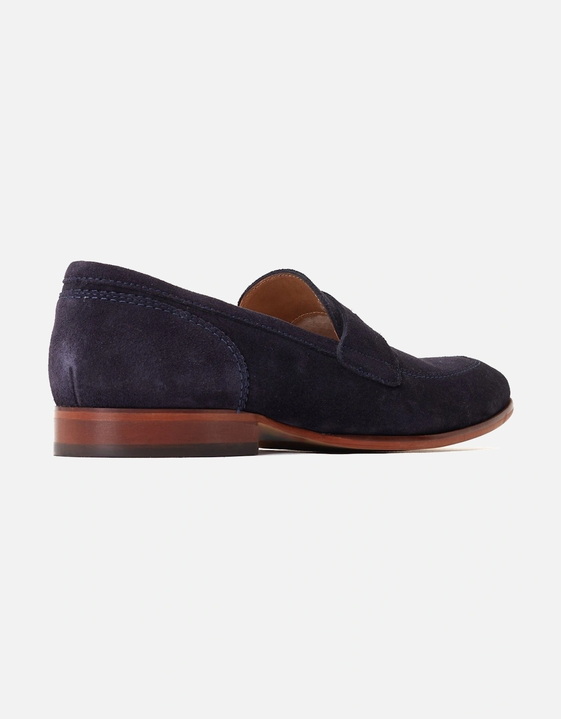 London Bruno Leather Men's Navy Loafers