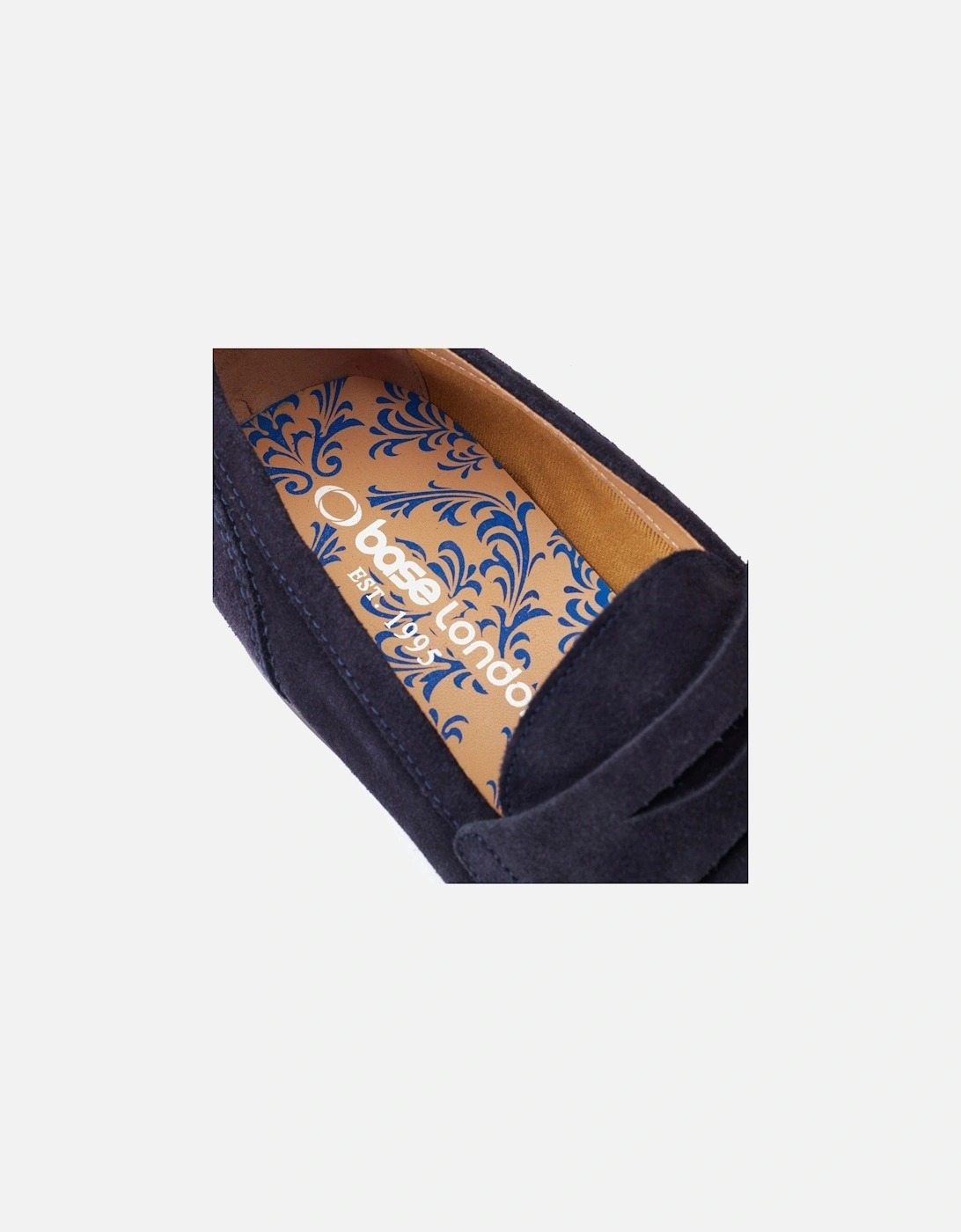 London Bruno Leather Men's Navy Loafers