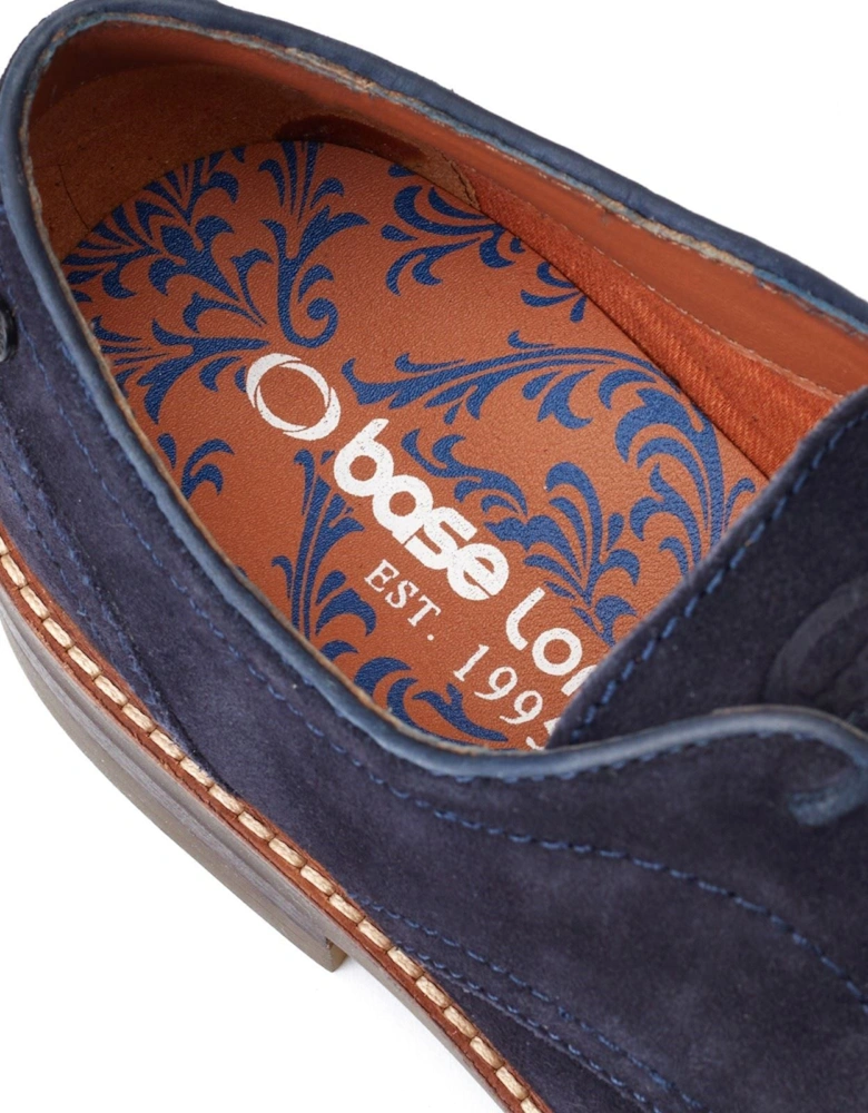 London Mawley Leather Men's Navy Oxford Shoes