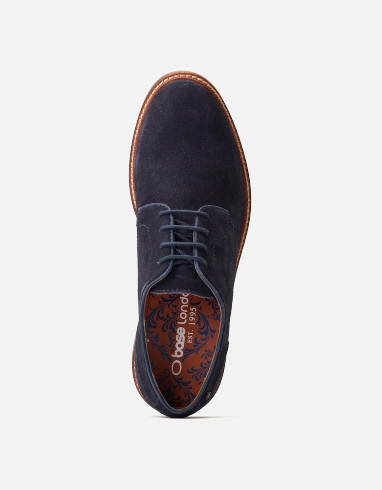London Mawley Leather Men's Navy Oxford Shoes