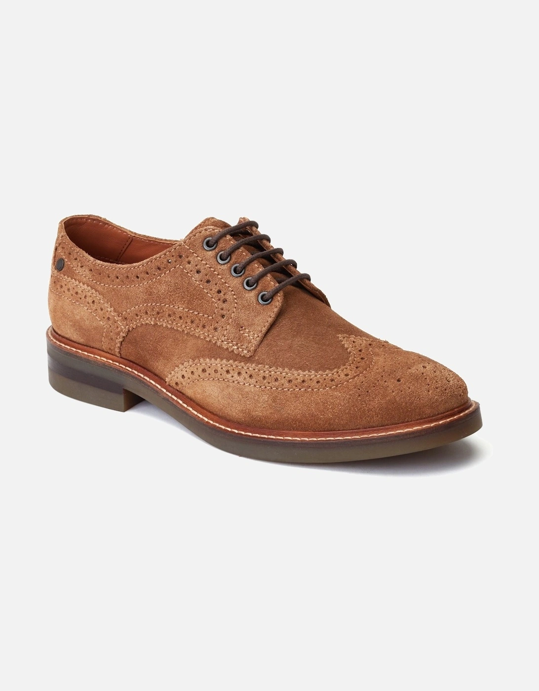 London Hatfield Leather Men's Ginger Brogues Shoes, 7 of 6