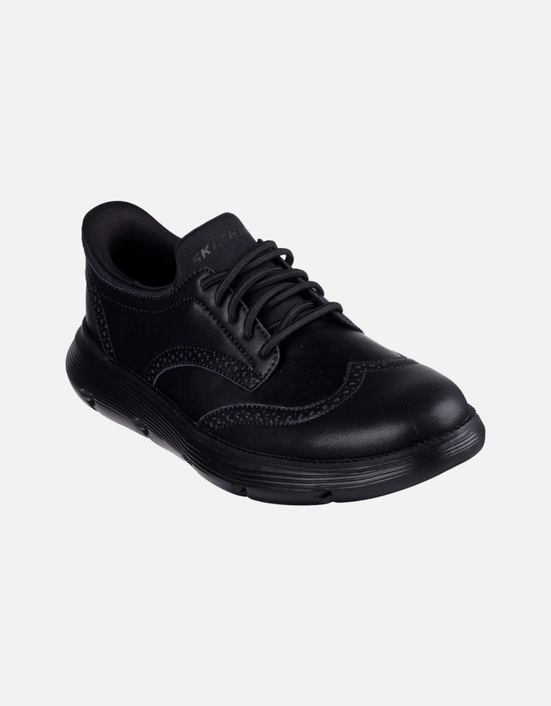 Garza Sully Leather Men's Black Lace-Up Shoes