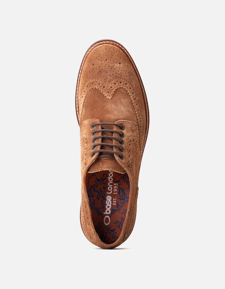 London Hatfield Leather Men's Ginger Brogues Shoes