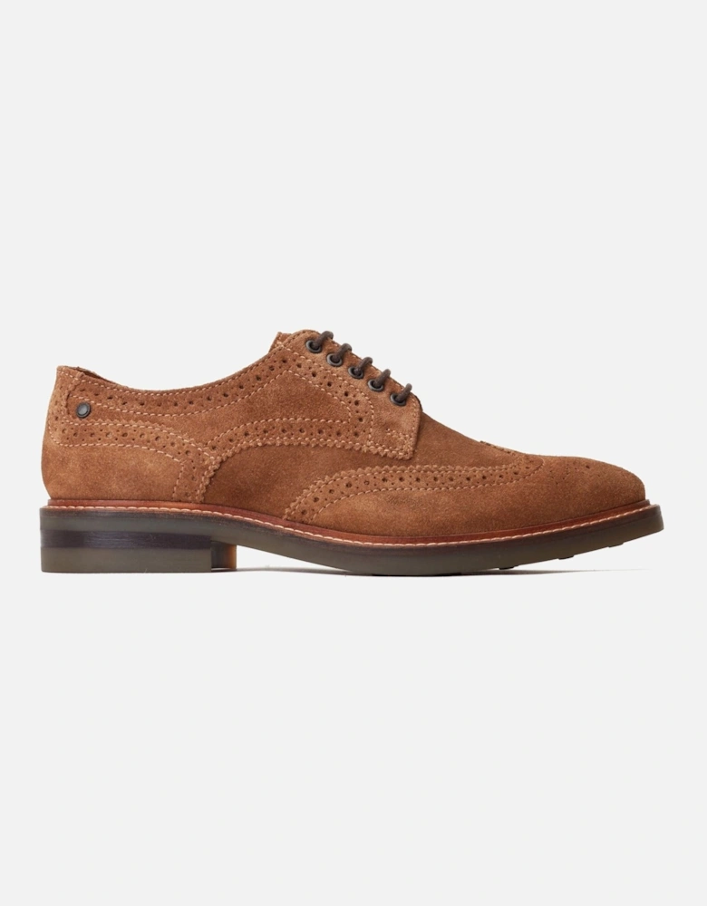 London Hatfield Leather Men's Ginger Brogues Shoes