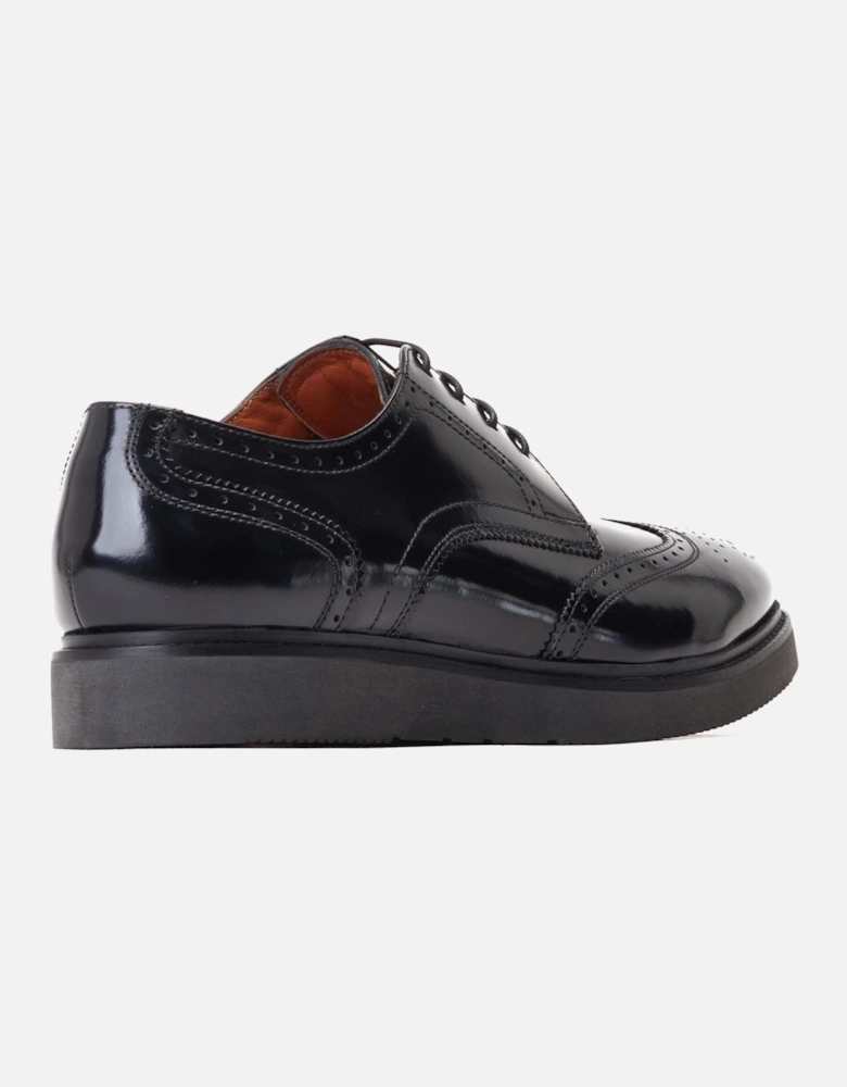 London Joe Leather Men's Black Brogues Shoes