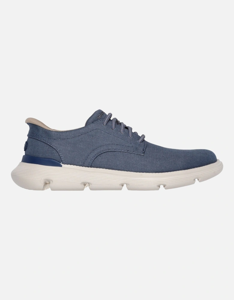 Garza Clive Cotton Men's Blue Lace-Up Shoes